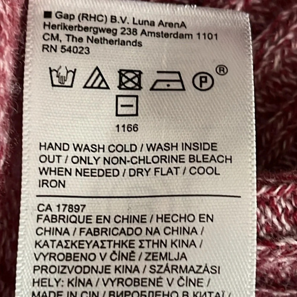 Athleta Vital V Wool & Cashmere Sweater in Decadent Red Heather - Size Small - Picture 8 of 9